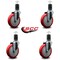 Service Caster 5'' Red Poly Wheel Swivel 1-5/8'' Expanding Stem Caster Set, 4PK SCC-EX20S514-PPUB-RED-158-4 - alternate 3